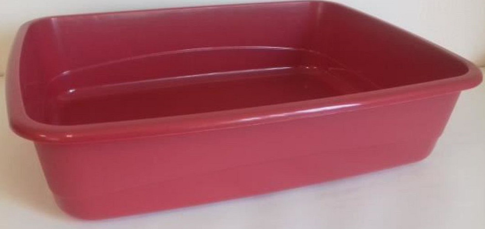 Лоток - туалет для котів відкритий Ferplast Nip (Ферпласт Ніп) 49,5 x 64,5 x h 14,5 cm - NIP 30, Бордовий Запоріжжя - фото 2