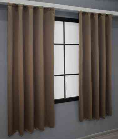 Комплект штор коротких VR-Textil Bagema Rvs № 1238ш Шоколадний 130х170 см 2 шт (35-0033) Київ