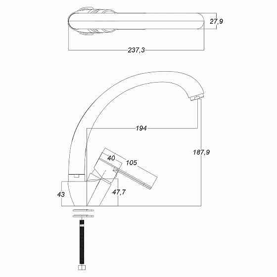 Смеситель для кухни Globus Lux Dolly GLD-0103S Киев