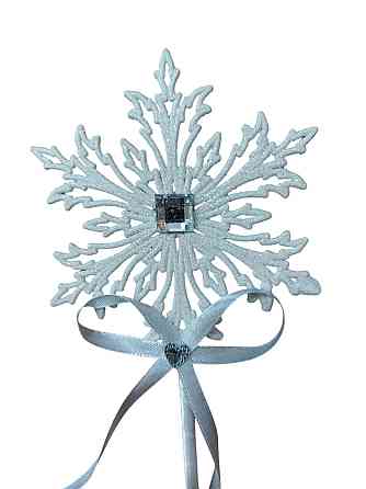 Паличка феї зі сніжинкою для костюму 43 см білий Київ