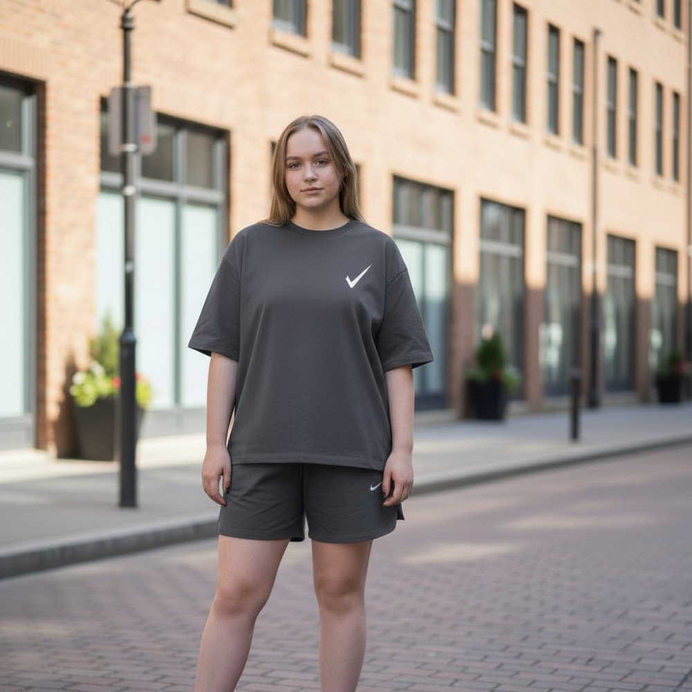 Жіночий літній спортивний костюм футболка з шортами Сірий XL-XXL Харків - фото 4