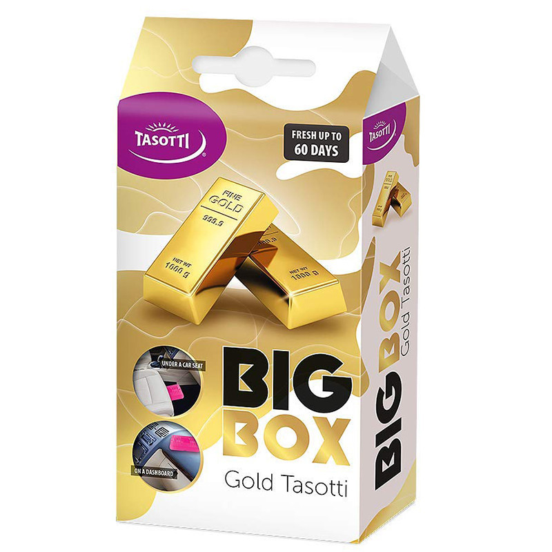 Ароматизатор для авто під сидіння "Big box" Gold (Золото) 58г Tasotti Київ - фото 1
