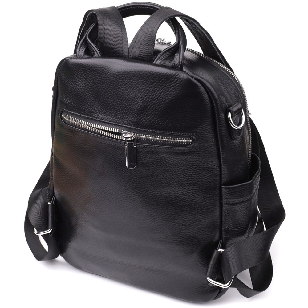 Жіночий рюкзак з натуральної шкіри Vintage 23055 Чорний Київ - фото 2