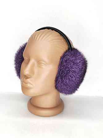 Хутряні навушники дитячі з кролика Темно Фіолетовий Харків