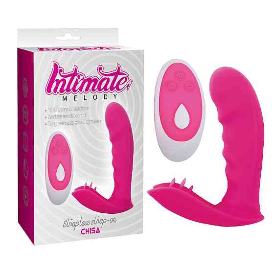 Вибратор с клиторальной стимуляцией Chisa Intimate Melody Strapless Strap-on, розовый Sex Aura Киев