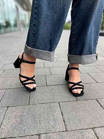 L&M Босоніжки жіночі L&M F132-2 чорні (літо, еко-замша) (5856) Коломия