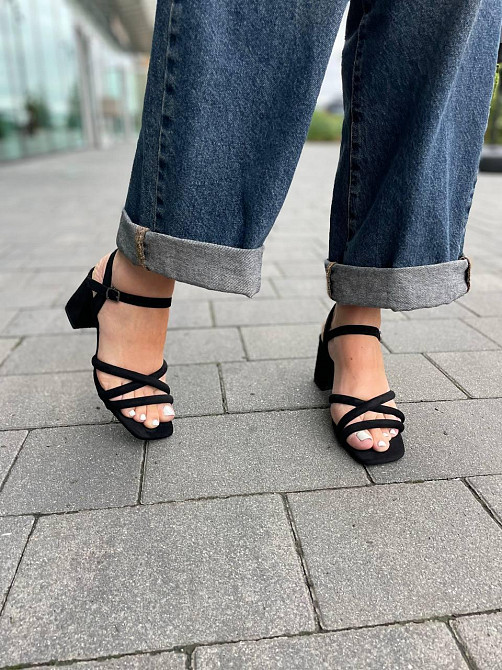 L&M Босоніжки жіночі L&M F132-2 чорні (літо, еко-замша) (5856) Коломыя - изображение 6