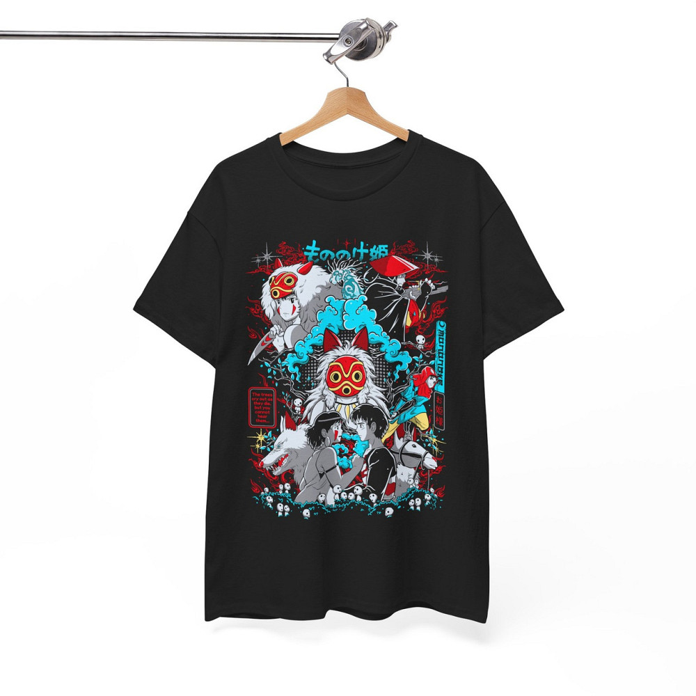 Футболка для хлопчика з аніме принтом Прінкесс Мононоке Аніме Джапанесе оверсайз (зріст від 165 до 180) Чорний AnimeJ0393m Дніпро - фото 7