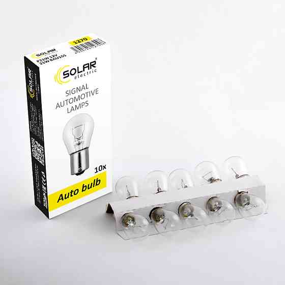 Лампа розжарювання Solar P21W 12V 21W BAU15s, 10 шт. Київ