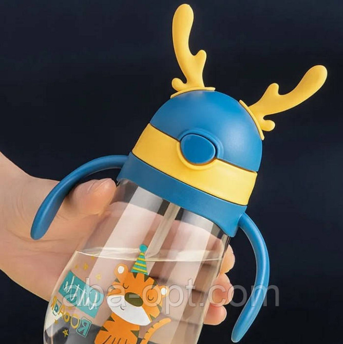 Бутылка детская пластиковая для воды V 480 мл Рожки (шт.).Aba-Opt Одесса - изображение 1