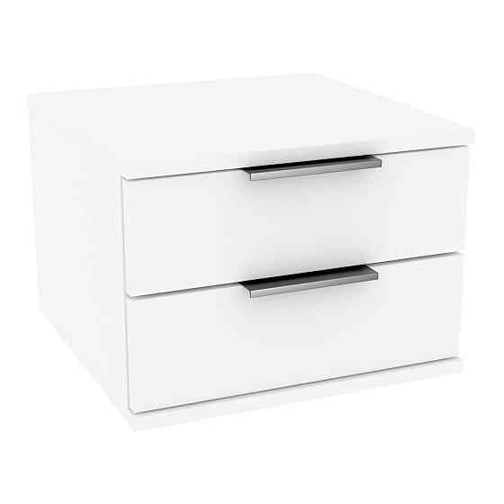 Тумба навесная прикроватная Кристалл, Белый, 400/400/290 Львов