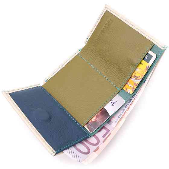 Стильний невеликий гаманець для модниць з натуральної шкіри ST Leather 19506 Білий Київ