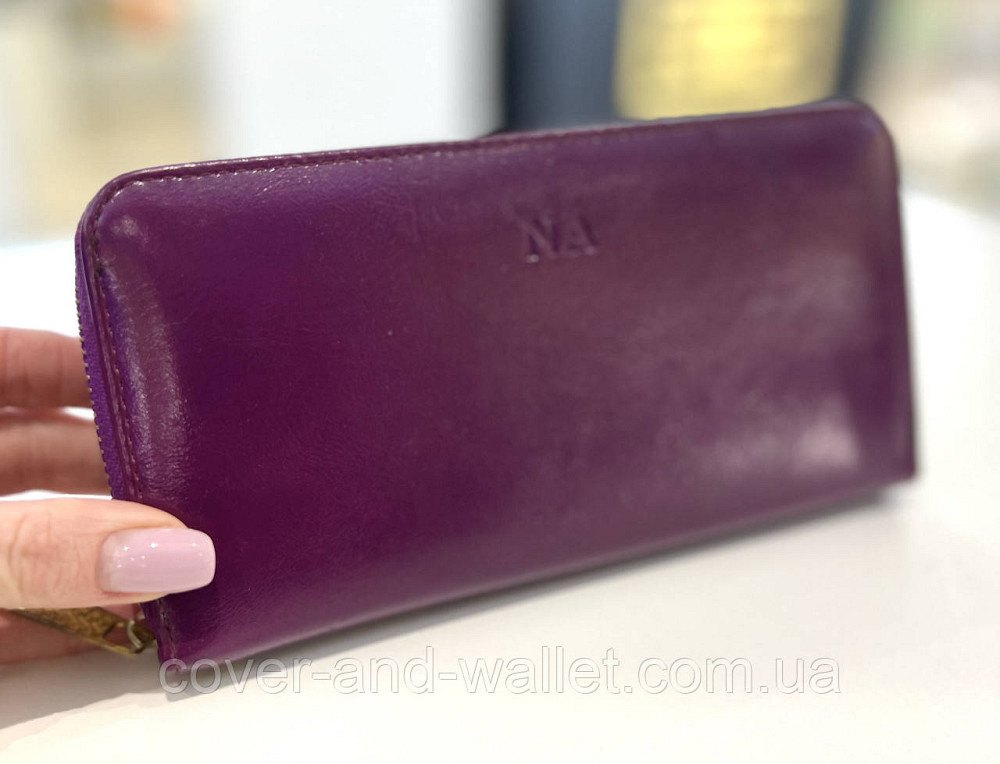 Красивый женский кошелек фиолетового цвета на молнии NA Киев - изображение 8