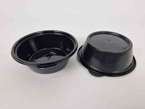 Супниця чорна 375 мл PP (міска) D144 герметичного типу (50 шт.) Харків