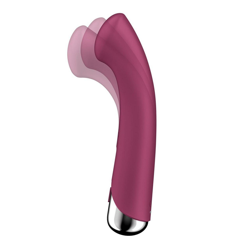 Вібратор з ротацією Satisfyer Spinning G-Spot 1 Red, плоский майданчик для стимуляції точки G Sex Aura Київ - фото 2
