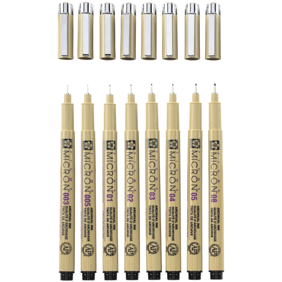 Набор линеров PIGMA Micron 8шт Черный Sakura Киев - изображение 3