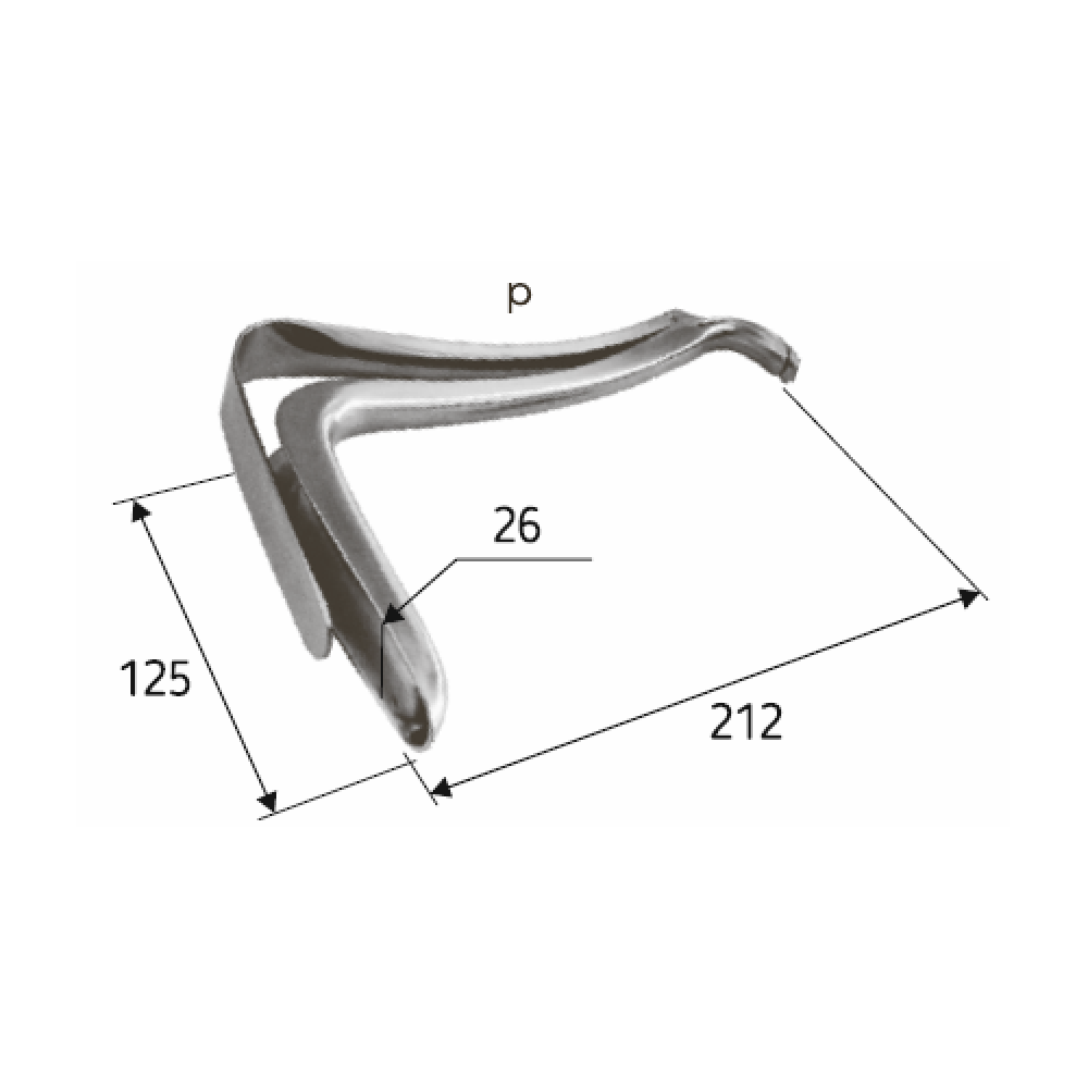 Зеркало вагинальное 110*27 мм и ретрактор 115*23 мм (набор), J-20-2220 Дніпро - фото 2
