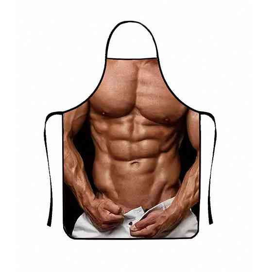 Фартук з приколом чоловічий в білих штанях 80 на 60 см різнобарвний Київ