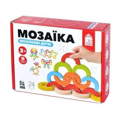 Розвиваюча іграшка Ігротеко Мозаїка ВЕСЕЛКОВІ ДУГИ 24 елементів (900507) Вінниця - фото 1