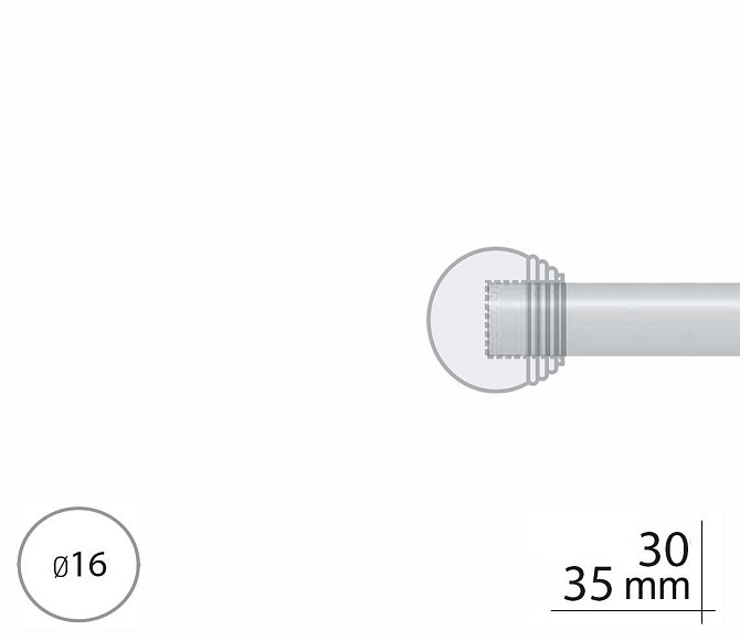 Закінчення для карнизу Orvit ТОДІ МАКС 16 мм ЗОЛОТО Львов - изображение 2