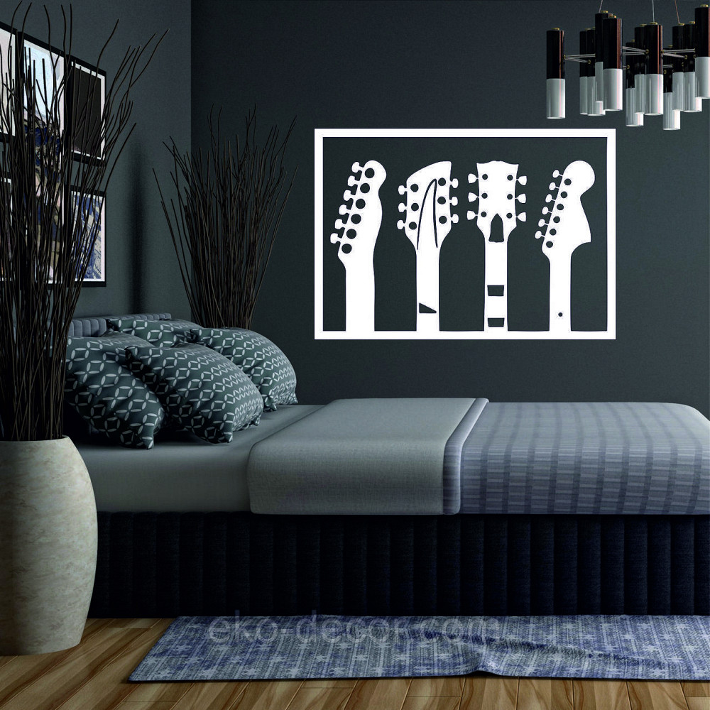 Декоративное настенное Панно «Гитара» Декор на стену 50*35 си, Белый Киев - изображение 3