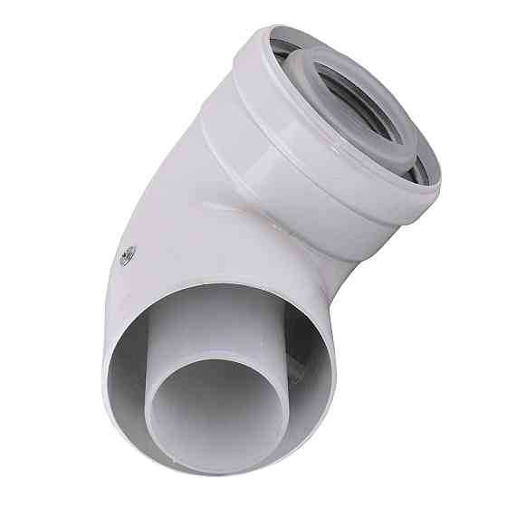 Колено 90 градусов, d=60/100 mm 71.МТ7.00.18 (CE.00.34 C) конденсационное (000023342) Киев