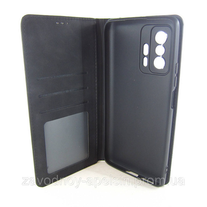 Чохол-книжка Xiaomi 11T Pro Захист камери (чорний) Одеса - фото 2