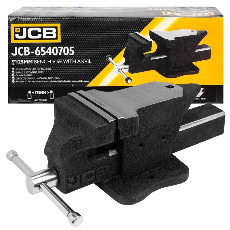 Лещата сталеві з ковадлом 5" (125мм) JCB Tools JCB-6540705 Одеса - фото 1