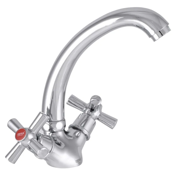 Змішувач для умивальника Zerix TMC 722 (ZX3060) – надійний кран з міцним корпусом та економним витратом води Харків