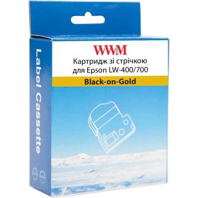 Лента для принтера этикеток WWM для Epson LW-400/700 6mm х 8m Black-on-Gold (WWM-SM6Z) Винница - изображение 2