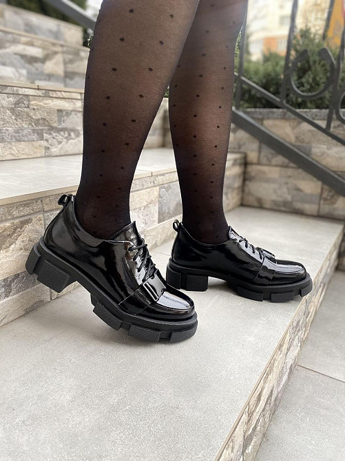 Sothby 's Туфлі жіночі Sothby 's M-832 чорні (весна-осінь, шкіра лакована) (4332) Коломыя - изображение 2