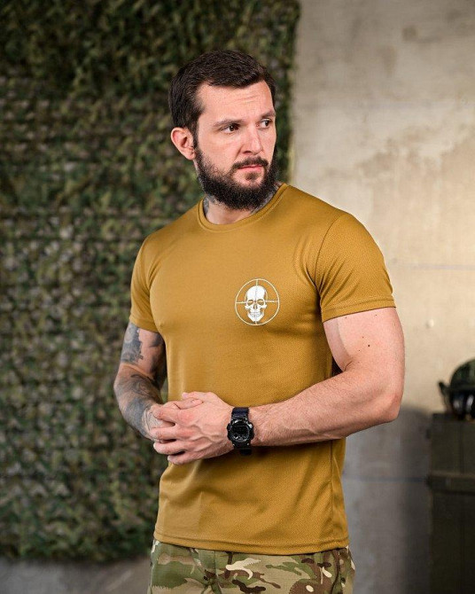 Тактическая потоотводящая футболка One Shot coyot ПП4656 Одесса - изображение 3