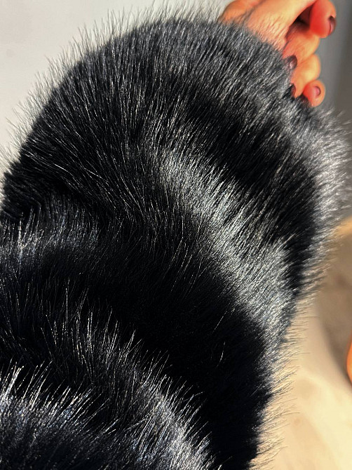 Шуба жіноча Fancy Matinee 5902 оверсайз з кишенями чорна, чорний, L Одеса - фото 2