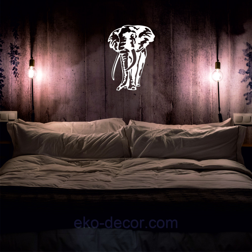 Декоративне настінне Панно «Слон», Декор на стіну 10*78 см, Білий Київ - фото 10