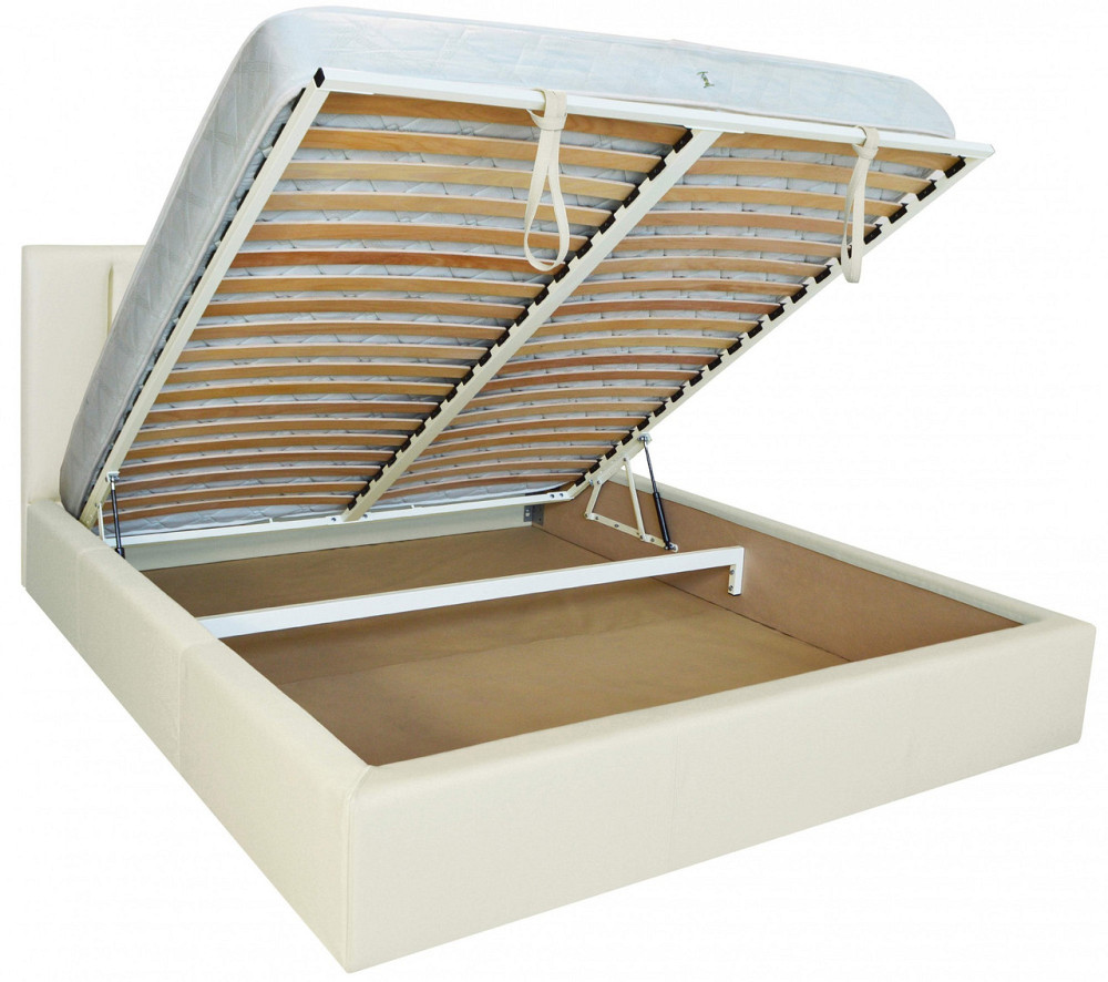 Кровать Sanam Comfort 140 х 190 см Fly 2200 A1 С подъемным механизмом и нишей для белья Белый Днепр - изображение 10