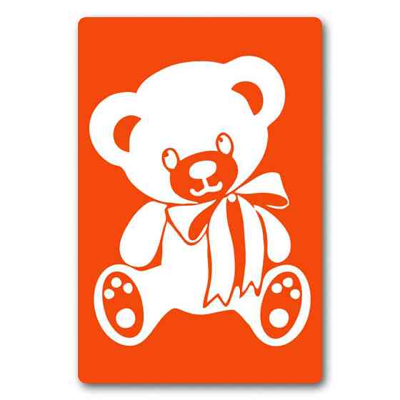 Трафарет для био-тату Медвежонок a023-15*20см, размер 15х20 см Винница