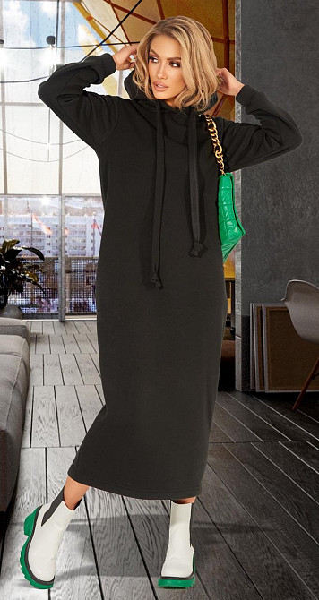 Тёплое длинное платье с начёсом (46-48) Киев - изображение 3