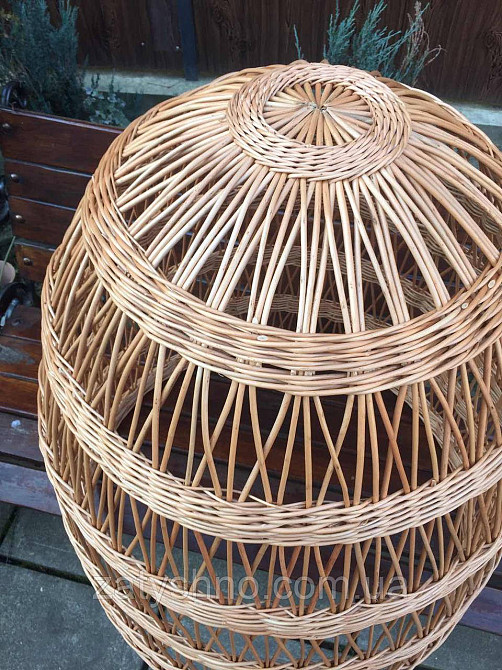 Світильник плетений прозорий із лози Київ - фото 3