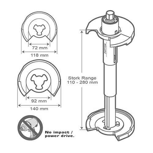 Стяжка пружин універсальна 5 од. TOPTUL JGAI0503 Одеса