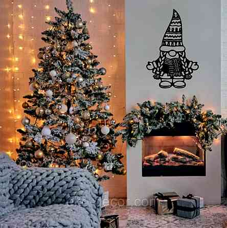 Декоративное настенное Панно «Гном», Декор на стену 110*72 см, Чёрный Киев