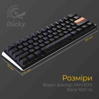 Клавиатура Ducky One 3 Mini Cherry MX Brown RGB UA USB Black (DKON2161ST-BUAPXCLAWSC1) Винница