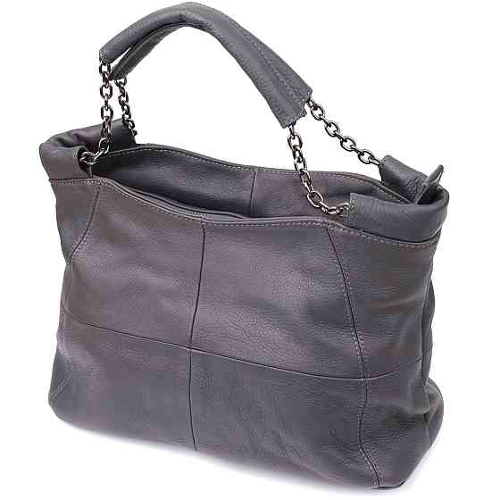 Повсякденна сумка для жінок з натуральної шкіри Сірий (Vintage) Київ