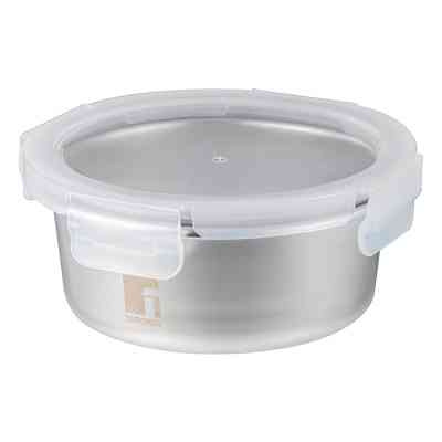 Пищевой контейнер Bergner Go Lovers з нержавіючої сталі круглий 690 мл (BG-36315-GY) Винница