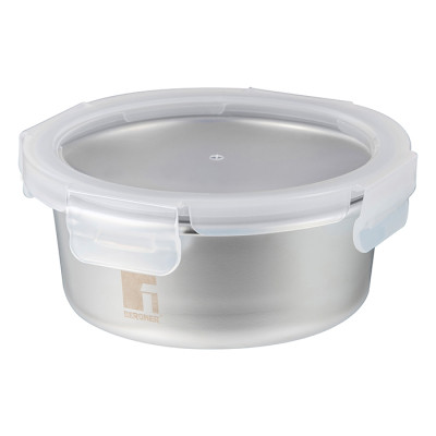 Пищевой контейнер Bergner Go Lovers з нержавіючої сталі круглий 690 мл (BG-36315-GY) Винница - изображение 1