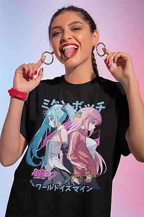 Футболка з аніме принтом Каваіі Хіторі Готоу Боккхі оверсайз (S/M/L) Чорний AnimeJ0415 Дніпро