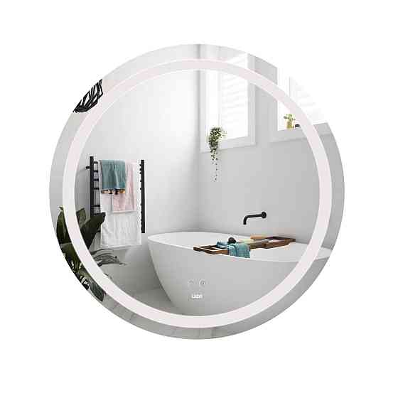 Дзеркало Lidz Aria R800 з LED-підсвіткою Touch, з антизапотіванням, з диммером, рег. яскравості LD78LR800 Київ