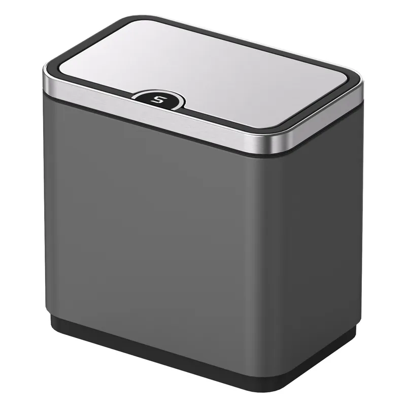 Відро для сміття сенсорне прямокутне Koer TC-020212-07 12 л колір графіт нерж. сталь антипалец (KR5585) Чернівці - фото 2