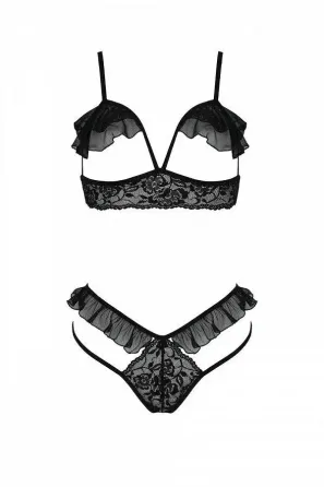 Комплект DOLLY SET WITH OPEN BRA black S/M Passion Львов