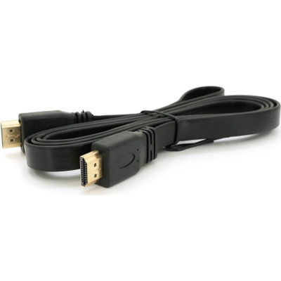 Кабель мультимедийный HDMI M to HDMI M 1.5m V1.4 black Merlion (YT-HDMI(M)/(M)SLIM-1.5m/04460) Винница - изображение 1