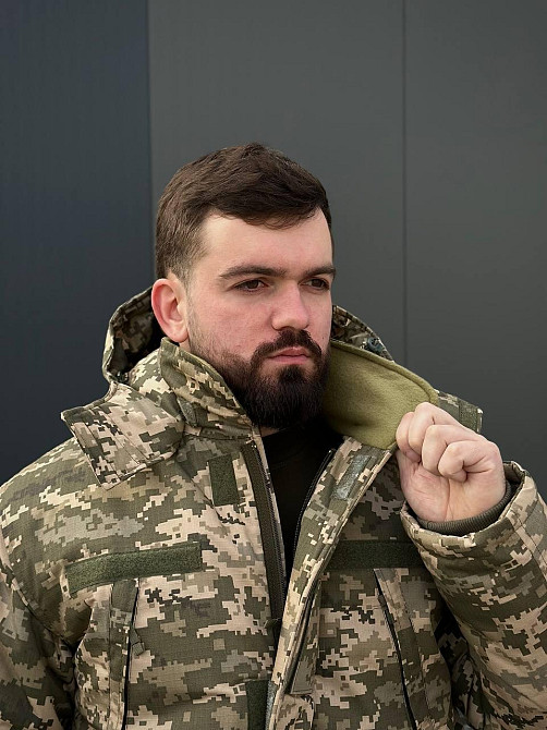 Зимовий чоловічий піксельний бушлат ММ-14 тепла армійська куртка бушлат ріп стоп для військовослужбовця Львів - фото 5